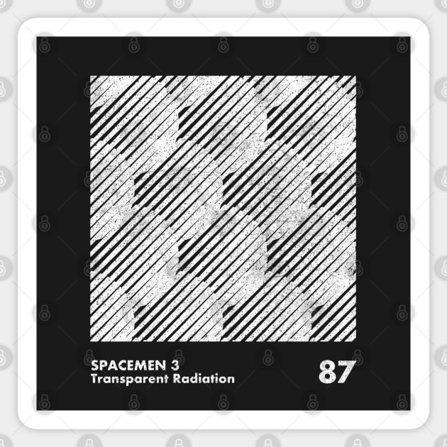 Spacemen 3 / Transparent Radiation / Minimalistic Design Artwork Sticker by saudade